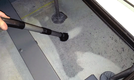 Black soot debris